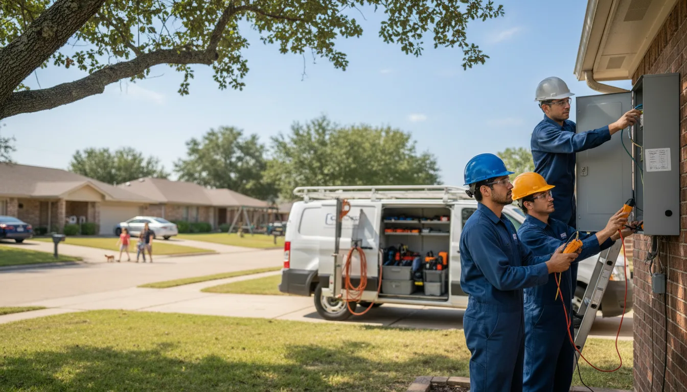 Certified electrician providing emergency electrical services in Uehling, NE